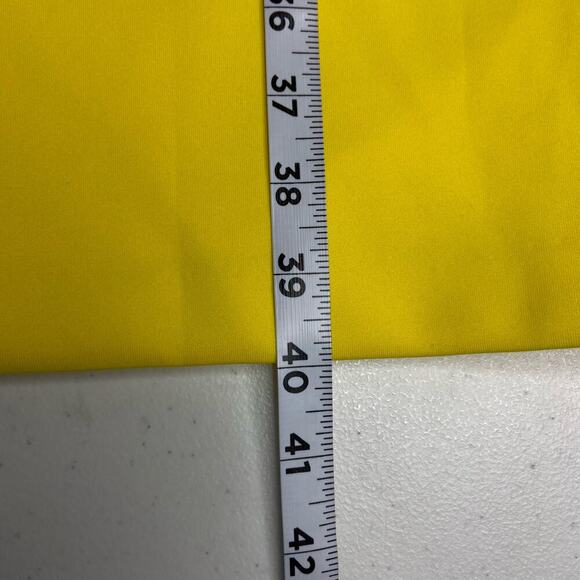 Calvin Klein Size 10 Bright Yellow Sheath Scuba Neoprene Dress Classic Career - Picture 15 of 15